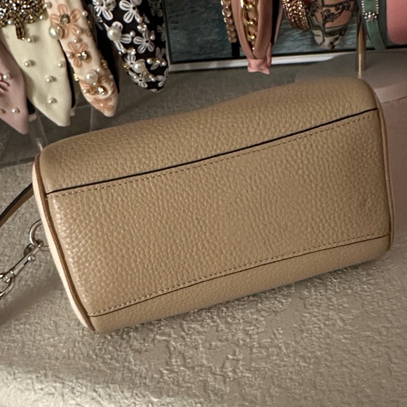 Coach Beige Leather Satchel - Picture 8 of 16